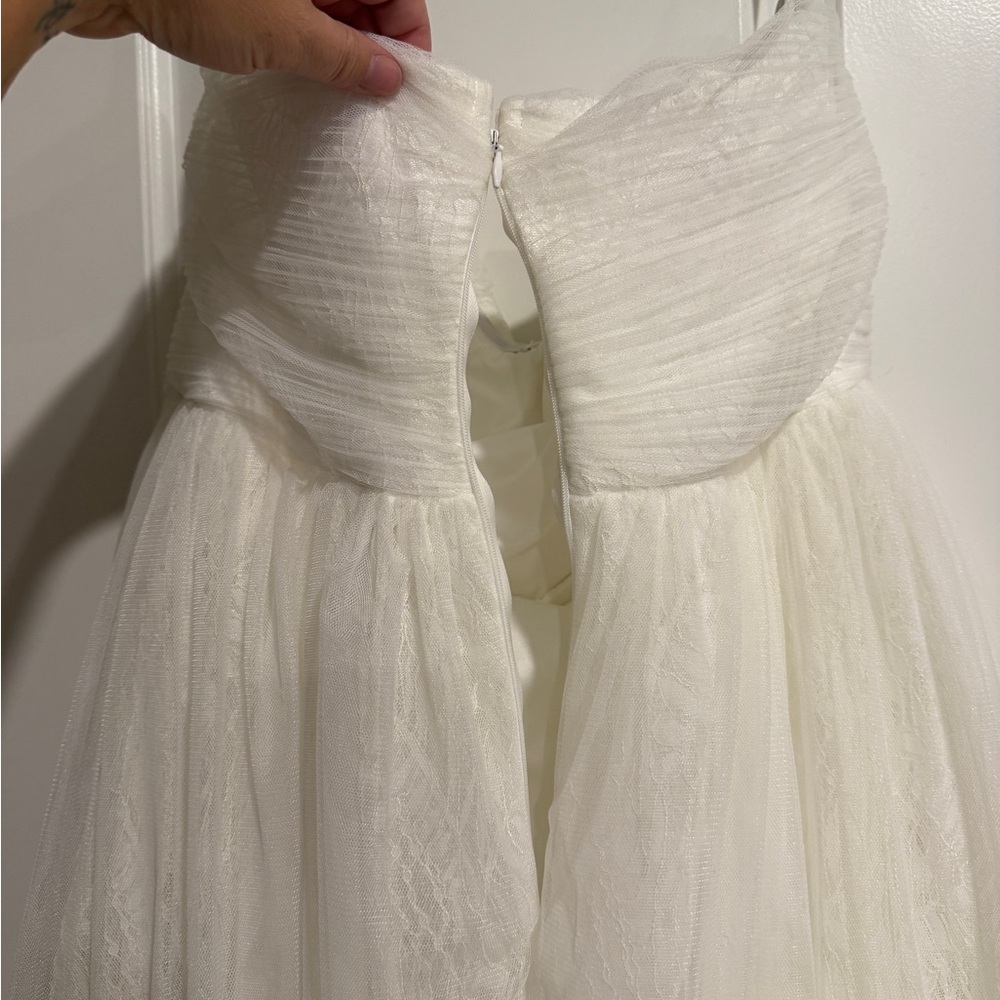 Lulu's Ivory Strapless Wedding Dress